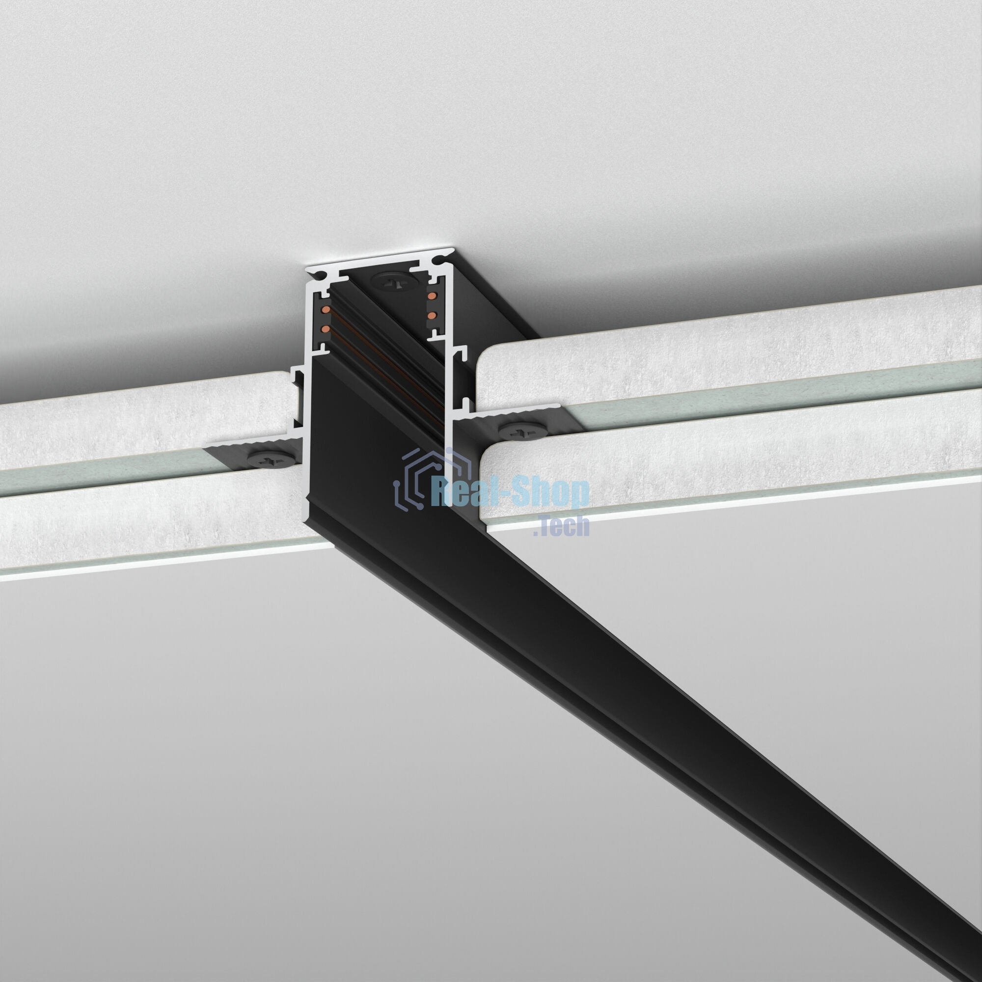 Шинопровод встраиваемый под ГКЛ Slim Magnetic 12,5мм (черный) (2м) 85207/00