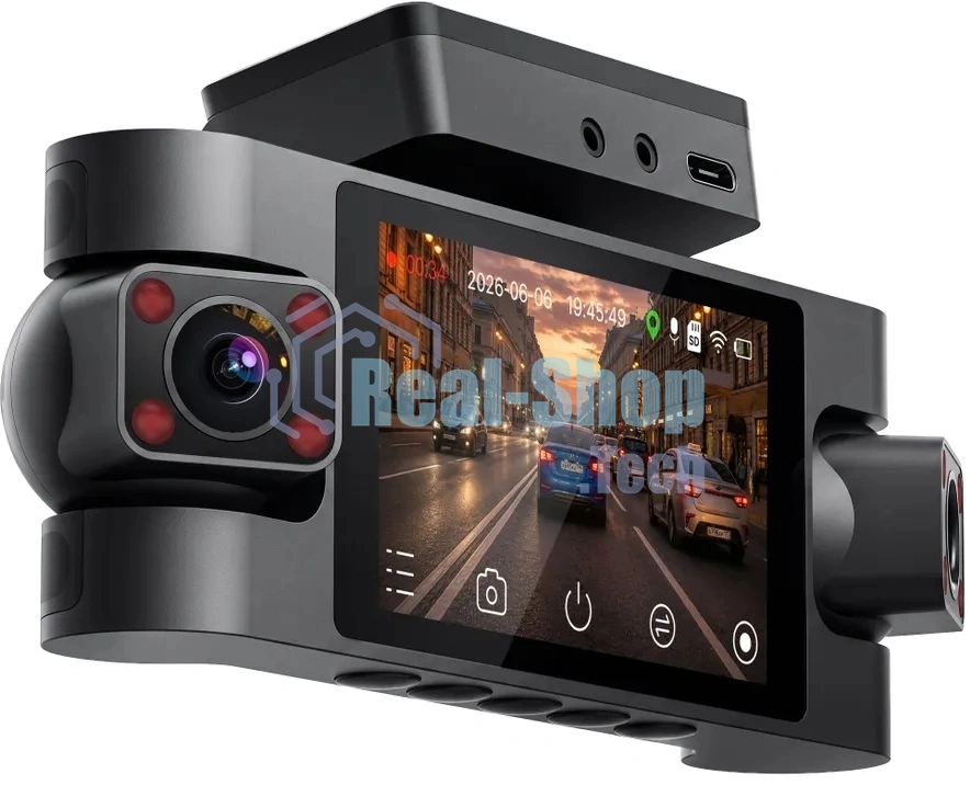 Видеорегистратор TrendVision Proof 360 GPS Ultra черный 2Mpix 2160x3840 2160p 150гр. GPS SigmaStar SSC8838G