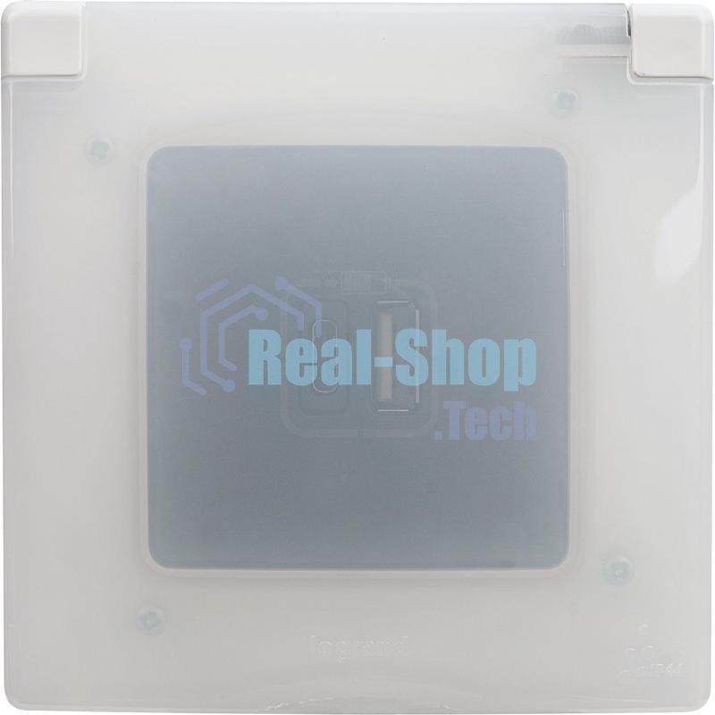 Рамка 1-м Etika IP44 с защ. крышкой белый Legrand 672550