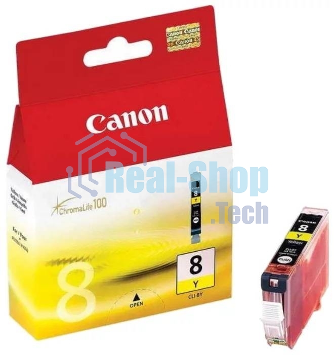 Картридж струйный CLI-8Y (0623B024), для Canon 4200/5200/MP500/MP800, Желтый, 490 стр.