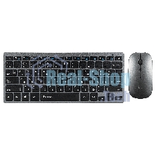 Комплект клавиатура + мышь Qumo Paragon Silver + белый K15/M21, беспроводной 2.4G, клавиатура + мышь, 400 mA