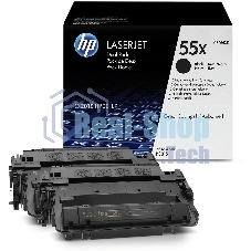 Картридж лазерный набор из 2 шт HP LaserJet CE255XD черный для LJ P3015(2 х 12500 стр)