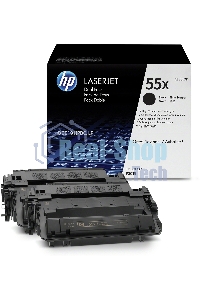 Картридж лазерный набор из 2 шт HP LaserJet CE255XD черный для LJ P3015(2 х 12500 стр)
