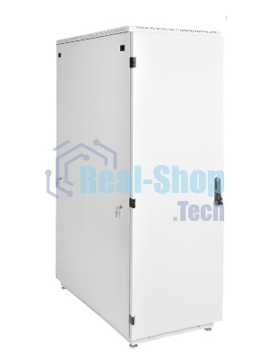 Шкаф коммутационный ЦМО ШТК-М-42.6.10-3ААА 42U 600x1020 мм пер. дв. металл задн. дв. стал. лист 2 бок. пан. направл. под закл. гайки 550 кг серый