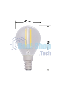 Лампа светодиодная филаментная Rexant Шарик GL45 9.5 Вт 950 Лм 2400K E14 золотистая колба