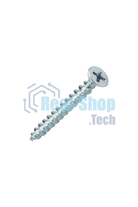 Саморез оконный Kranz острый, 4.1х40, белый цинк, короб (500 шт./уп.)