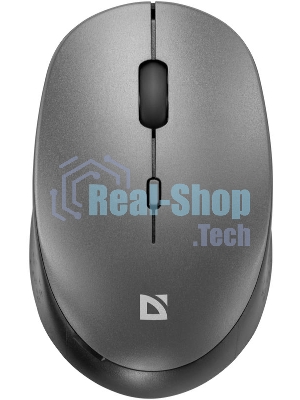 Мышь беспроводная Defender Auris MB-027 серый, 1600 dpi, радиоканал, USB, кнопки - 4