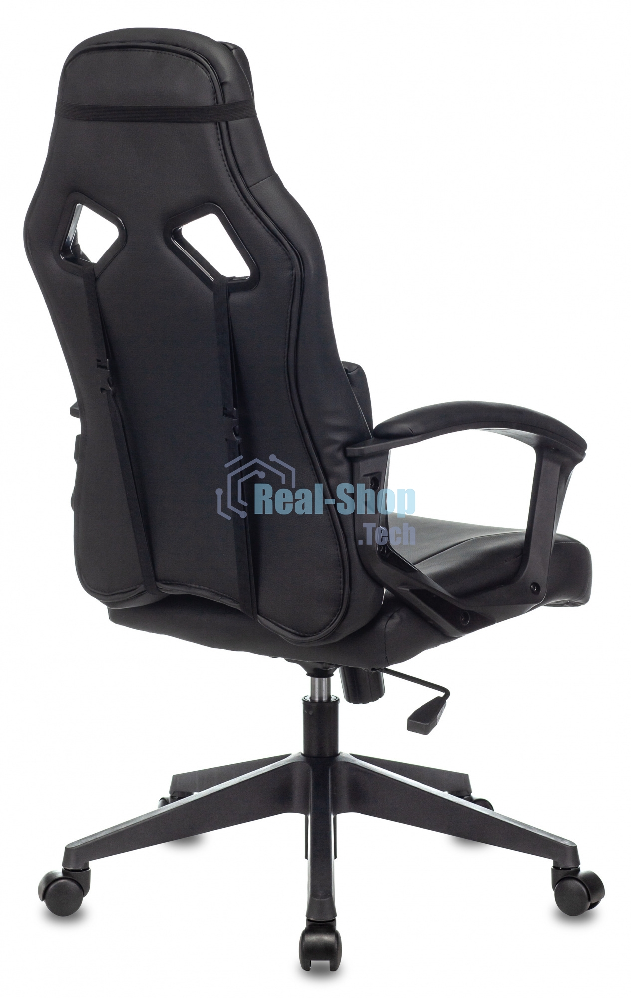 Кресло игровое Zombie DRIVER черный/белый, искусственная кожа, с подголов. крестовина пластик