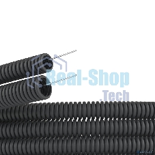 Труба гофрированная ПНД d20мм с протяж. черный (уп.100м) ДКС 71720