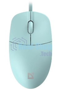 Мышь проводная Defender Azora MB-241 голубой, 1200 dpi, USB, кнопки - 3