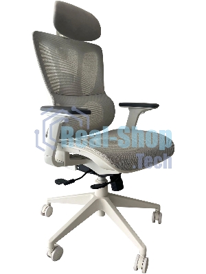 Кресло Cactus CS-CHR-MC02GY серый, сетка, подголовник