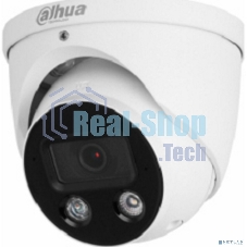 Уличная купольная IP-видеокамера TiOC DAHUA DH-IPC-HDW3849HP-AS-PV-0360B-S5 с ИИ и активным сдерживанием 8Мп; 1/2.7” CMOS; объектив 3.5мм, видеоаналитика, ИК 30м, LED 30м, IP67, корпус: металл