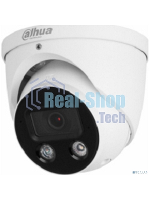 Уличная купольная IP-видеокамера TiOC DAHUA DH-IPC-HDW3849HP-AS-PV-0360B-S5 с ИИ и активным сдерживанием 8Мп; 1/2.7” CMOS; объектив 3.5мм, видеоаналитика, ИК 30м, LED 30м, IP67, корпус: металл