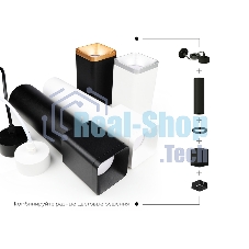 Корпус светильника C7806 SBK черный песок 70*70*H60mm MR16 GU5.3