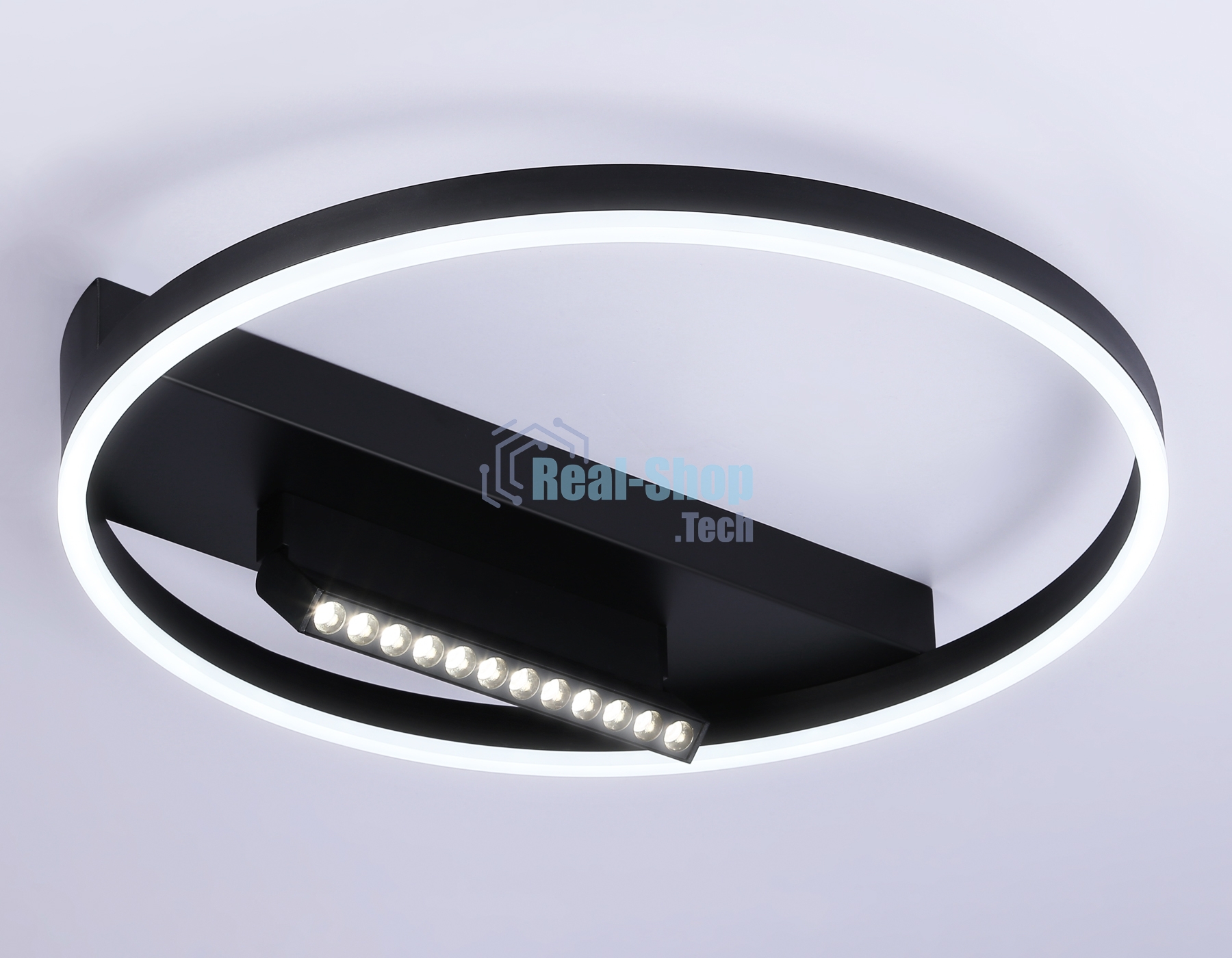 Светильник Ambrella light FL51458/1+1 BK черный 60W 3000K-6400K+4200K D500*110 (ПДУ РАДИО 2.4G)