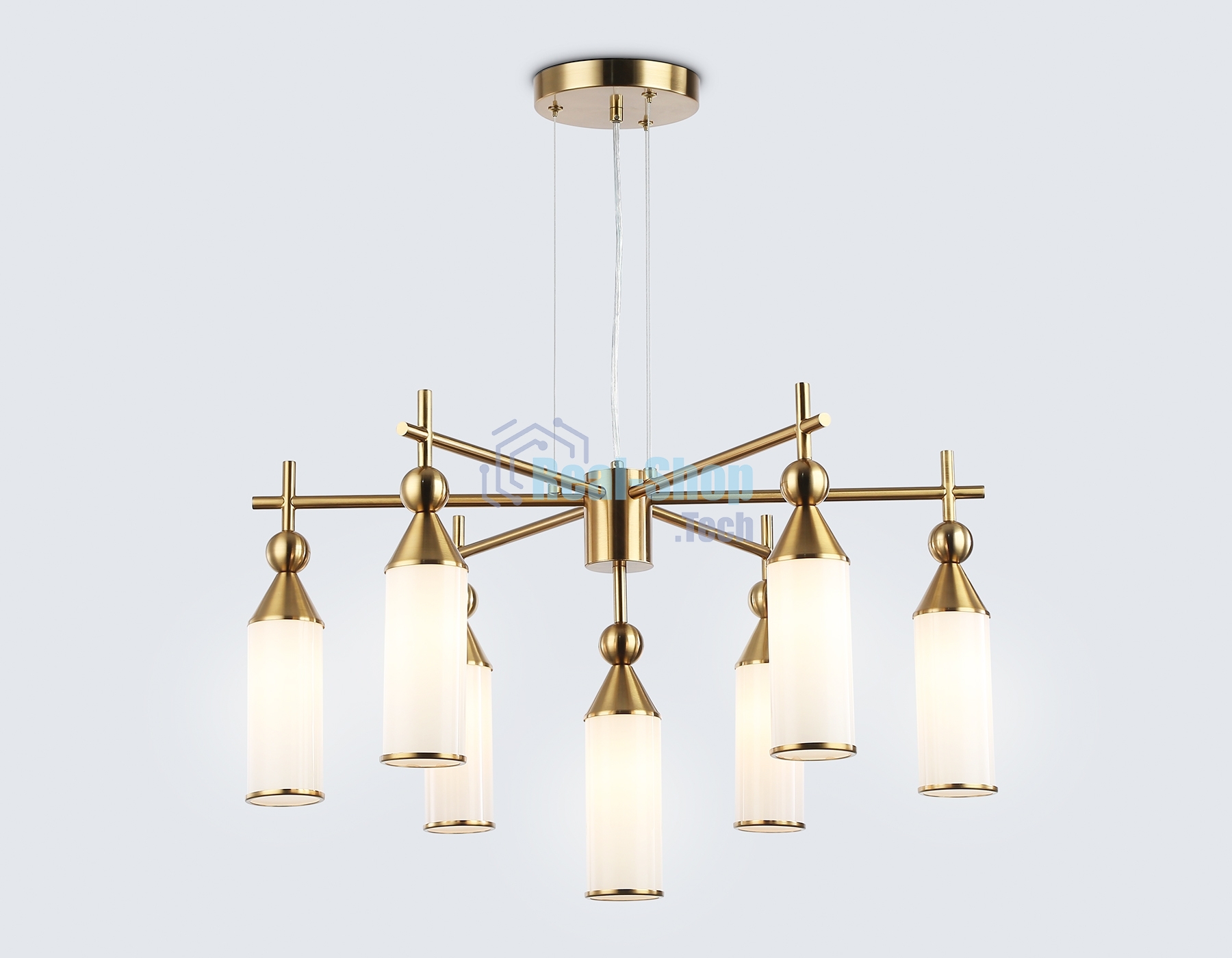Люстра Ambrella light LH55278/7 BS/FR латунь/белый матовый E14*7 max 40W D640*1390
