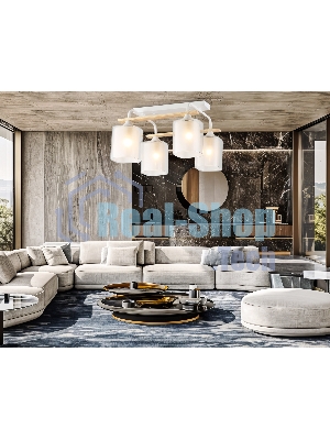 Светильник Ambrella light TR3033246/4 WH/WD белый/дерево E27/4 max 60W 340*340*245