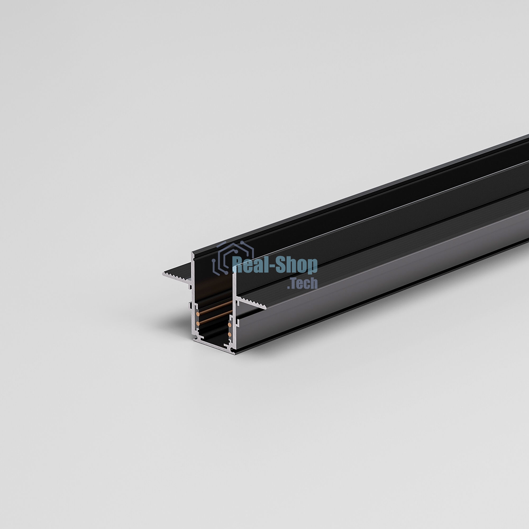 Шинопровод встраиваемый под ГКЛ Slim Magnetic 12,5мм (черный) (2м) 85207/00