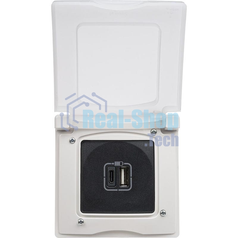 Рамка 1-м Etika IP44 с защ. крышкой белый Legrand 672550