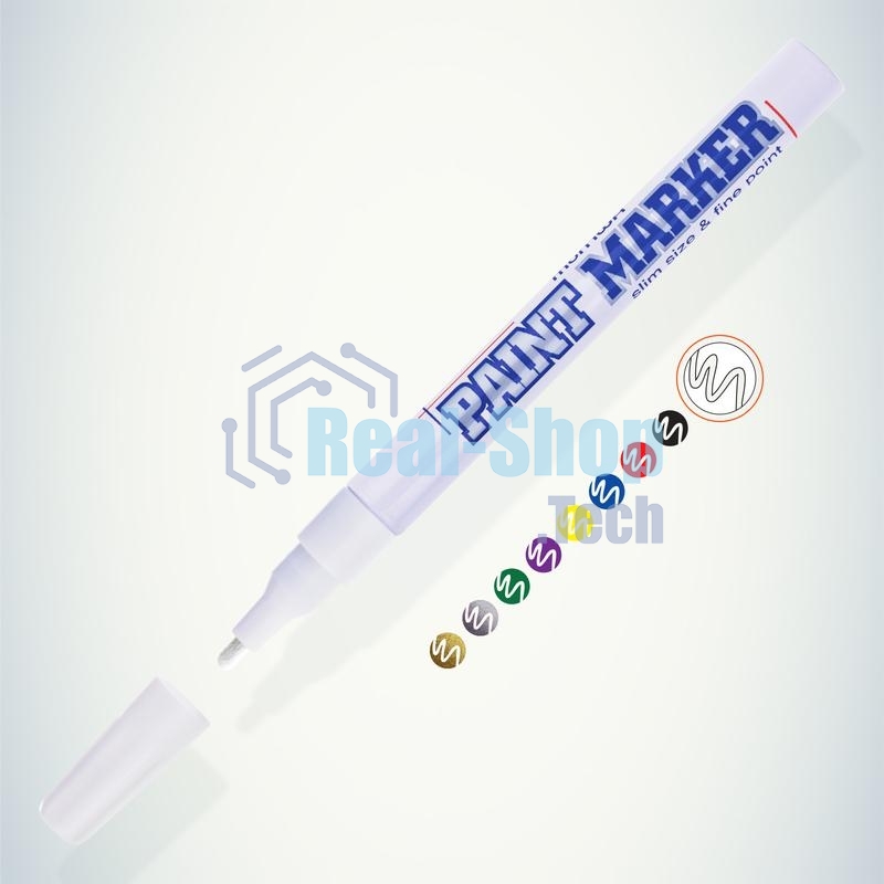 Маркер-краска Slim 2мм нитро-основа белый MunHwa Б0048234