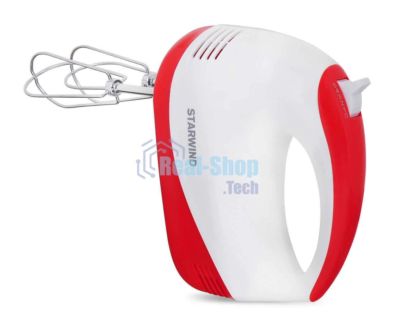 Миксер ручной Starwind SHM-251 250 Вт, белый/коралловый