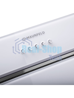Вытяжка встраиваемая Maunfeld TRAPEZE 601GG белый, 60 см, 1150 куб. м/ч, 54 дБ
