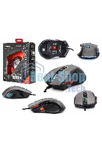 Мышь проводная Crown Gaming CMXG-711 черный, 4000 dpi, USB, кнопки - 8