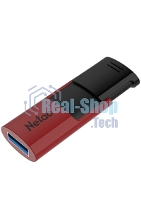 Флешка USB Netac U182 NT03U182N-256G-30RE, USB 3.0 256Gb, retail version, черный/красный