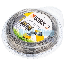 Леска для триммеров Denzel 96185двухкомпонентная квадратная витая 2.4ммх15м extra cord