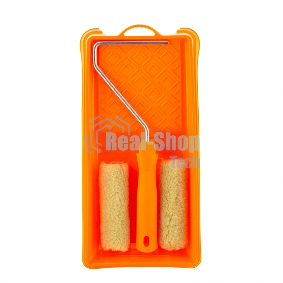 Малярный набор Сибртех для фасадных работ: кювета 150 мм х 290 мм и мини-валик 110 мм