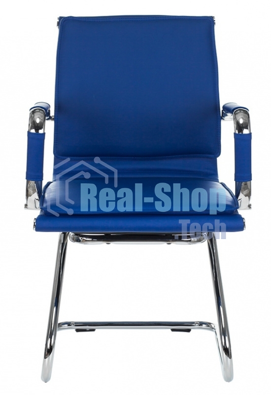 Кресло компьютерное Бюрократ CH-993-Low-V/blue синий, низкая спинка, искусственная кожа