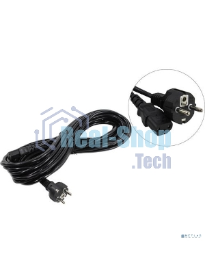Кабель питания ExeGate Power PC-10P (Евровилка Schuko->С13) VDE-250V-3*1.0-CU, 10A, черный, 10м