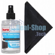 Чистящий набор (салфетки + гель) Buro BU-Gel screen для экранов и оптики 200мл