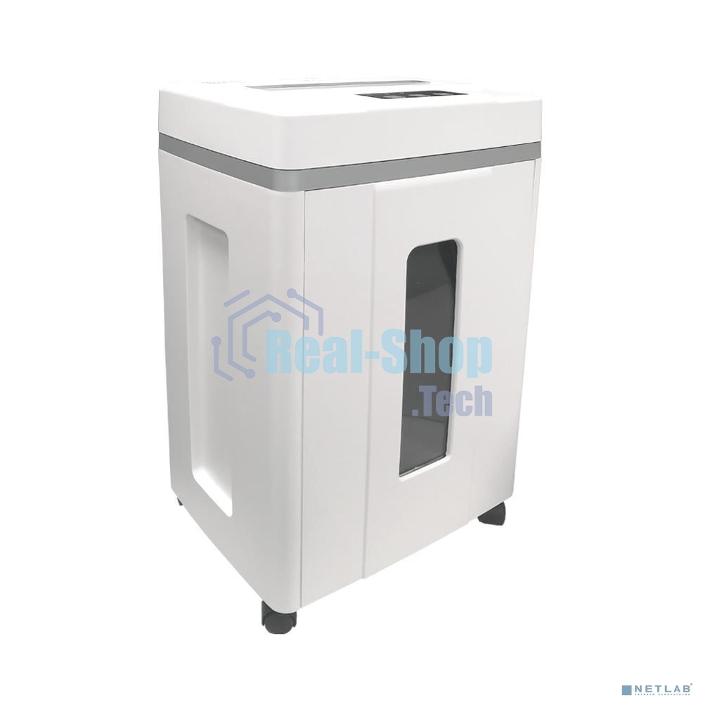 Шредер Office Kit S200TSCD 0,8x2 белый (секр.P-7) фрагменты 6лист. 25лтр. скобы пл.карты CD