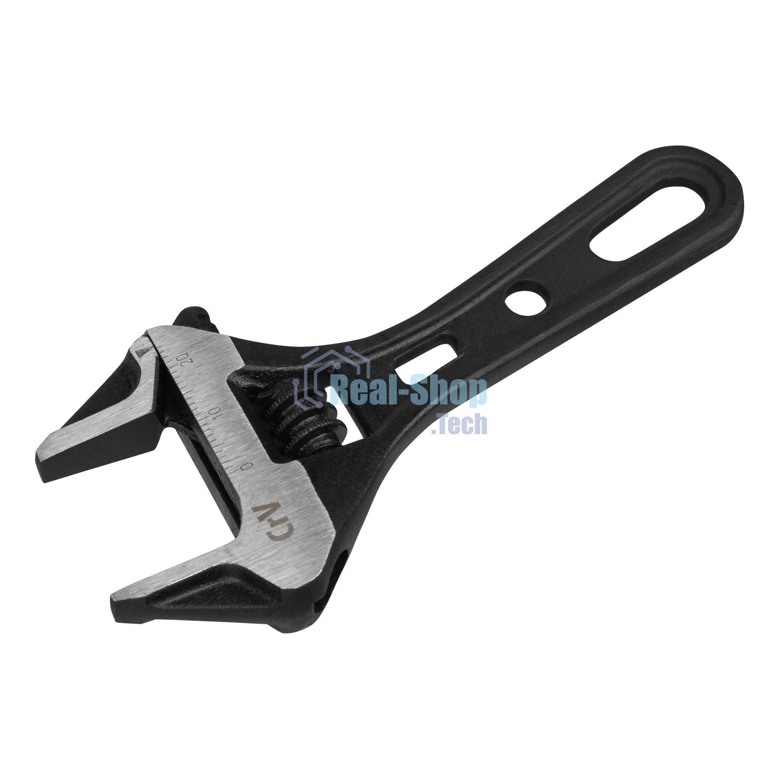 Ключ разводной Denzel 115 мм, CrV, кованый, укороченная рукоятка