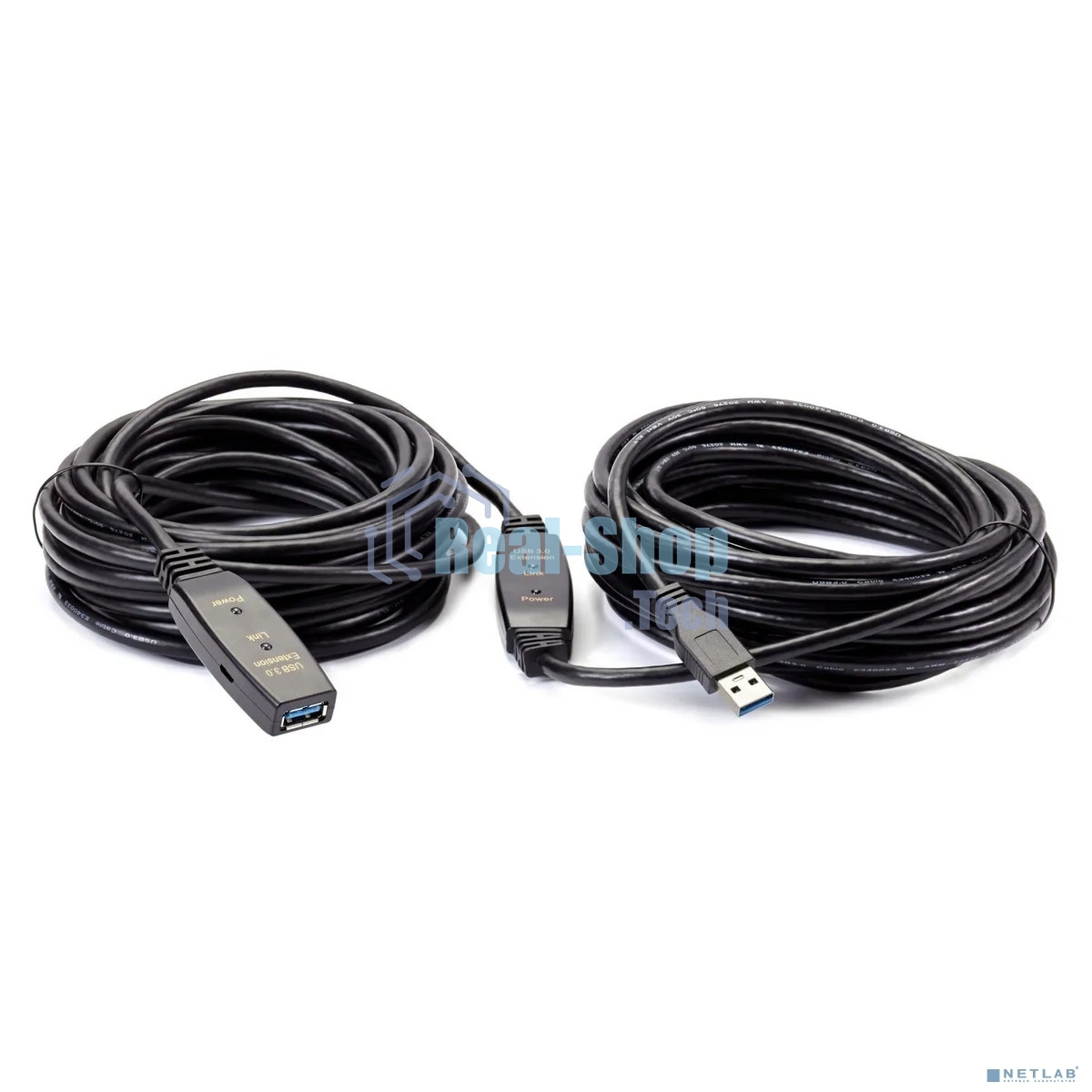 Кабель-адаптер USB3.0-repeater, удлинительный активный Am-->Af 15м QUST/qust