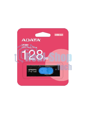 Флешка USB ADATA UV320 (AUV320-128G-RBKBL), 128Gb, USB 3.2, R/W 100/30, черный/голубой