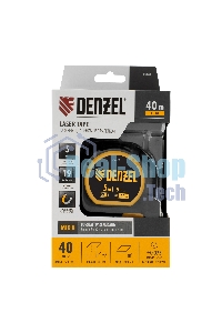 Лазерный дальномер с рулеткой Denzel LT-40, 5м x 19 мм, дальномер 40м, автомат. фиксация