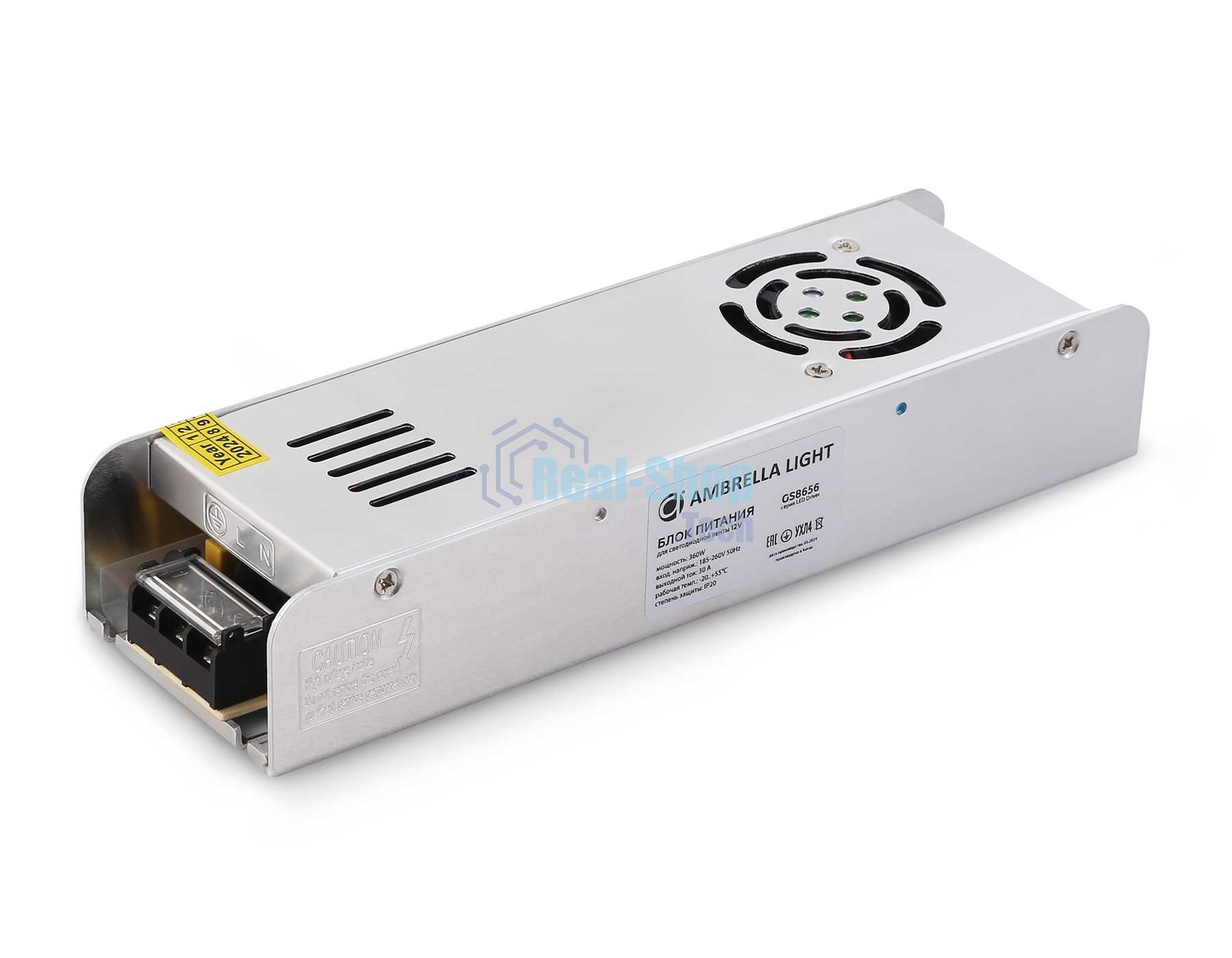 GS8656 блок питания 12V 360W 30A IP20 185-260V EMC 223*67*40
