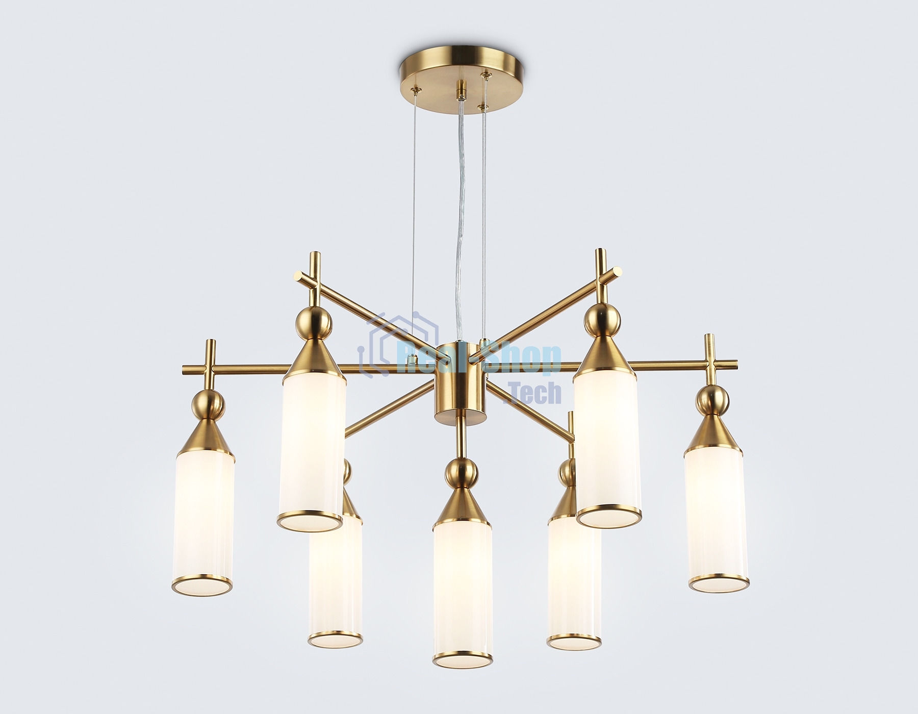Люстра Ambrella light LH55278/7 BS/FR латунь/белый матовый E14*7 max 40W D640*1390