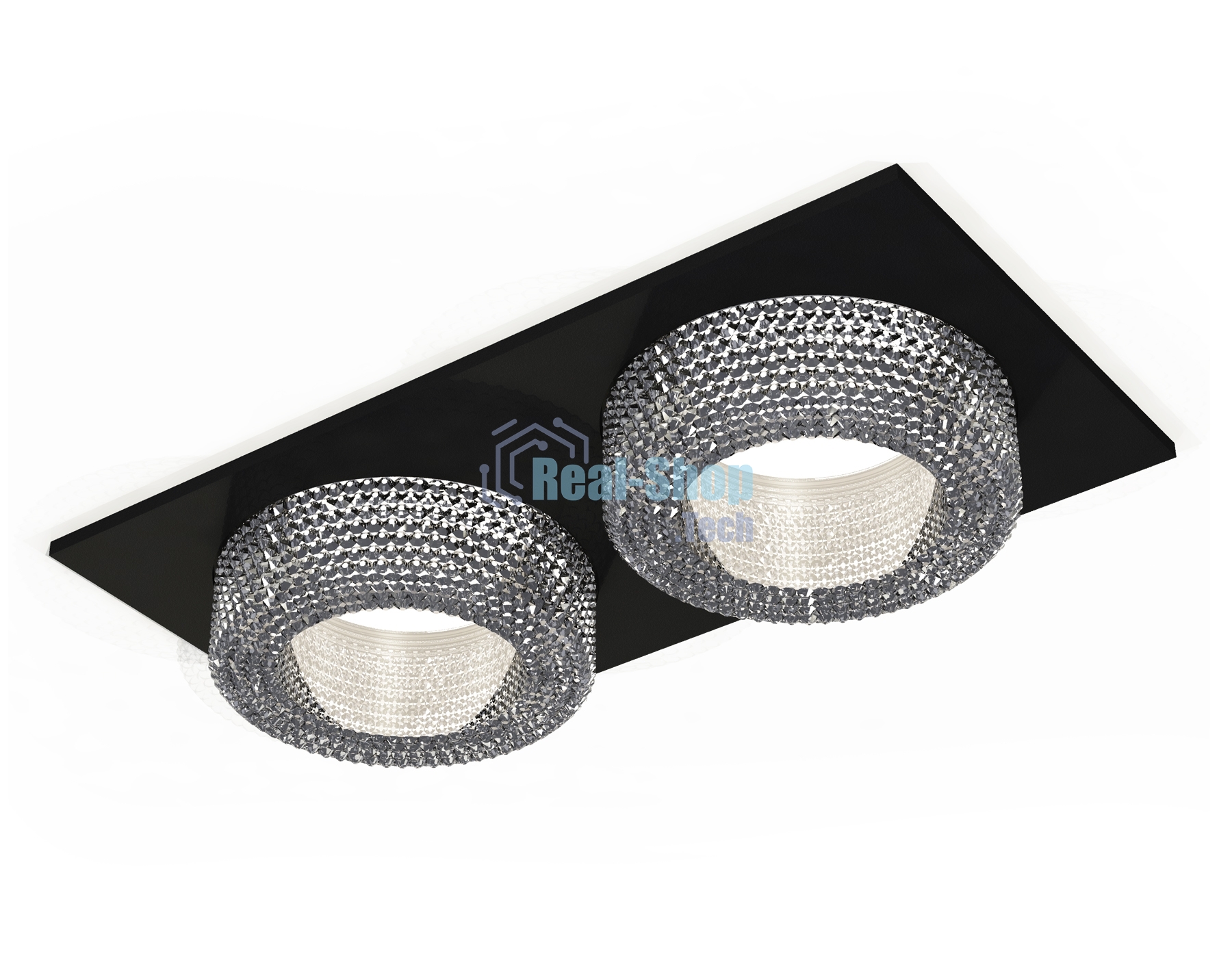 Комплект встраиваемого светильника Ambrella light XC7636020 SBK/CL черный песок/прозрачный MR16 GU5.3 (C7636, N7191)
