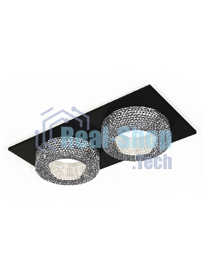 Комплект встраиваемого светильника Ambrella light XC7636020 SBK/CL черный песок/прозрачный MR16 GU5.3 (C7636, N7191)