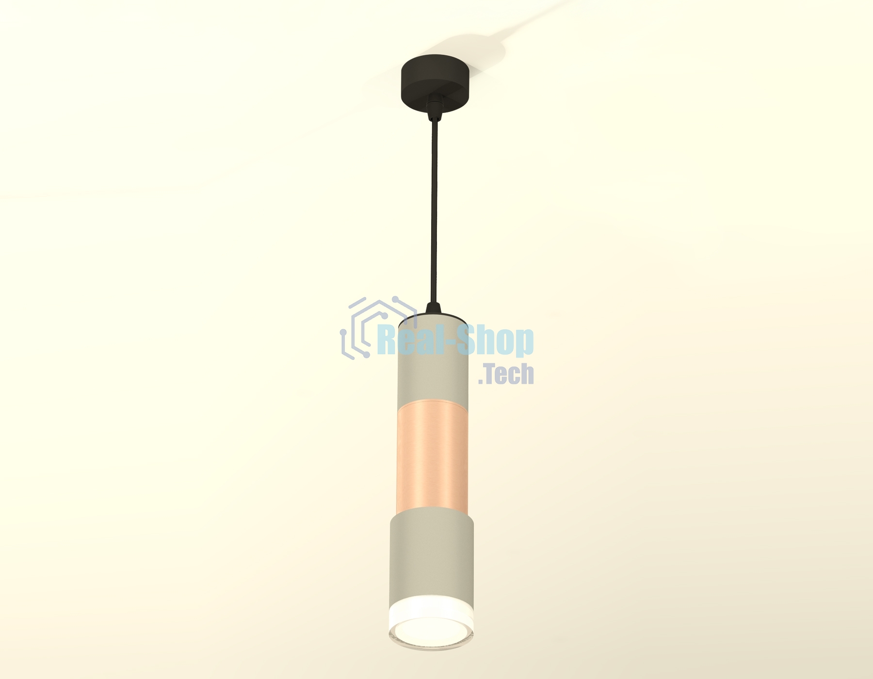 Светильник Ambrella Light XP7423062 SGR/PPG/CL серый песок/золото розовое полированное/прозрачный MR16 GU5.3