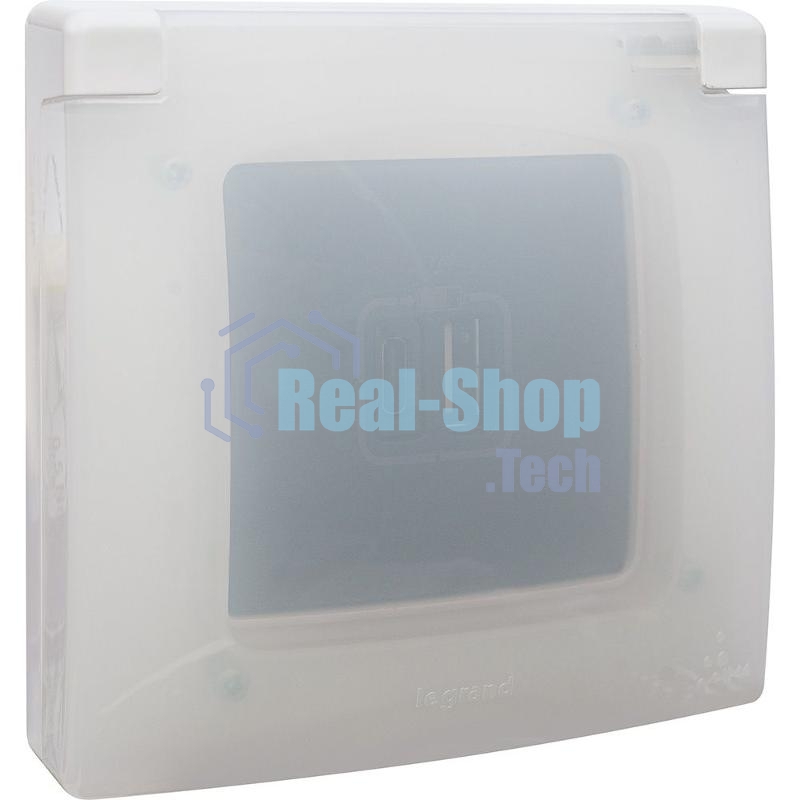 Рамка 1-м Etika IP44 с защ. крышкой белый Legrand 672550