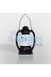 Декоративный фонарь с эффектом снегопада и подсветкой 
