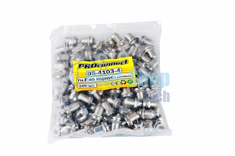 Разъем гнездо F на корпус с контактом PROconnect