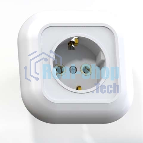 Розетка Кунцево-Электро 1-м СП Валентина РС16-635 с заземл. белый