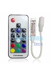 Мини контроллер LED радио (RF) 72 W/144 W, 17 кнопок, 12 V/24 V