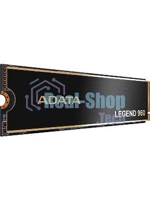 Накопитель SSD ADATA LEGEND 960, 4Tb, PCIe 4.0 x4, M.2 2280, NVMe, R/W 7400/6800, с радиатором