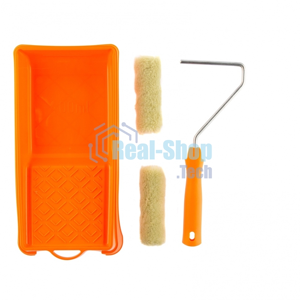 Малярный набор Сибртех для фасадных работ: кювета 150 мм х 290 мм и мини-валик 110 мм